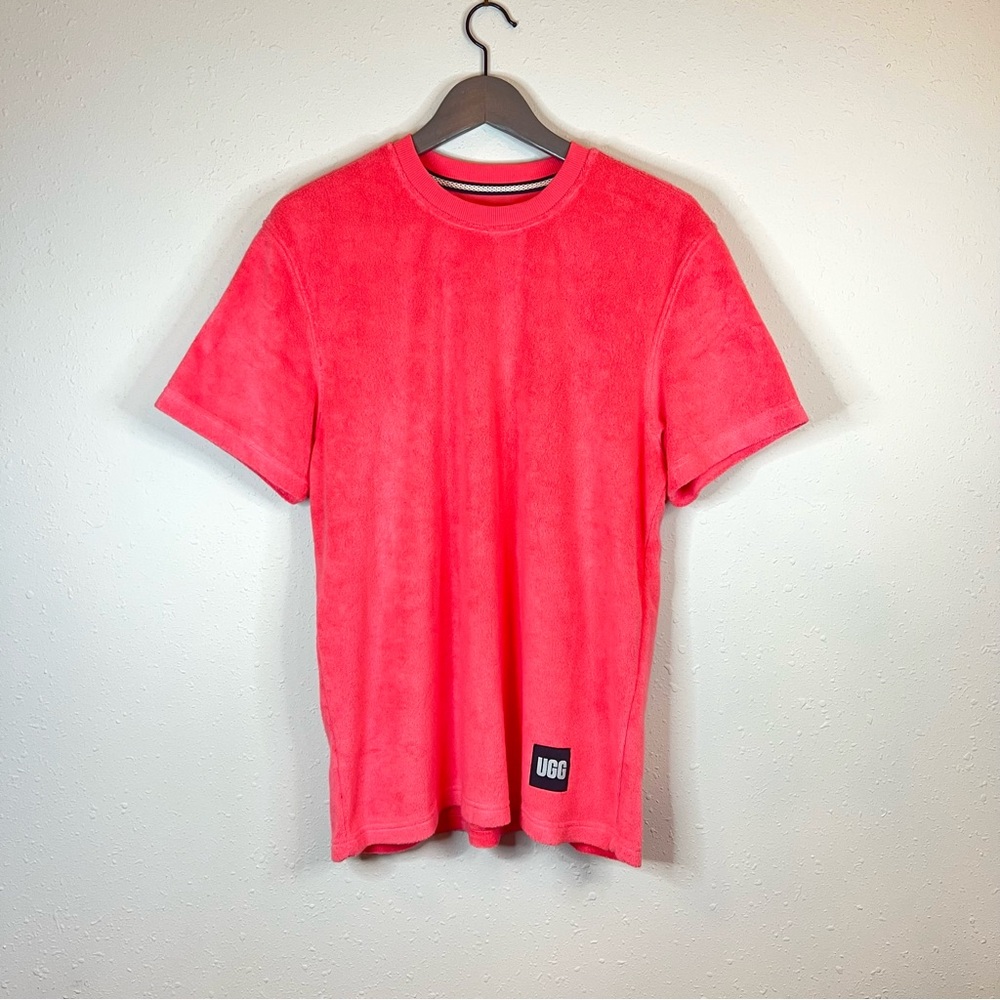 UGG Men’s Mathew Crew Neck Unisex Salmon Short Sleeve Top Size Medium NWT - Picture 4 of 12